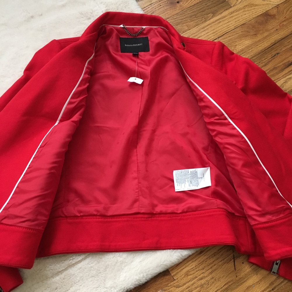 New Banana Republic Red Moto Jacket - Picture 5 of 8